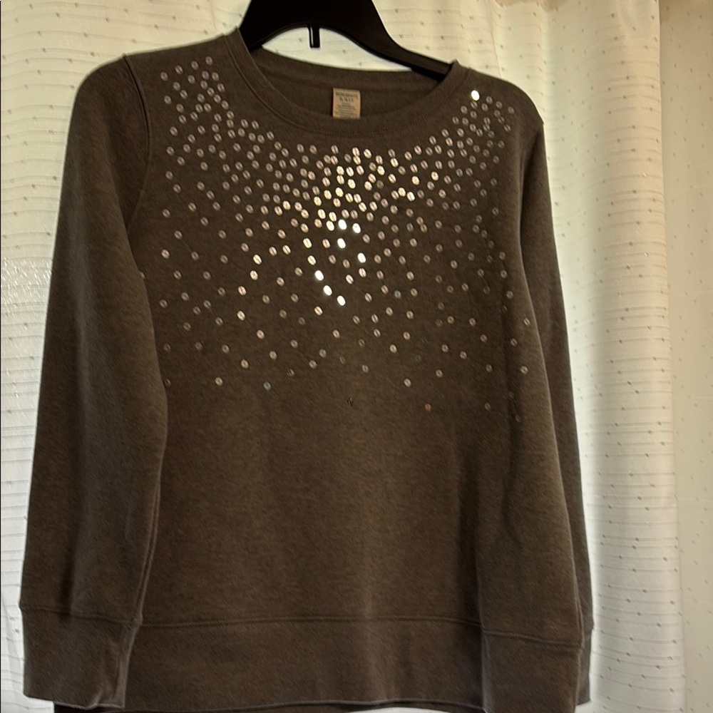 Kids Gray Sequin Sweatshirt